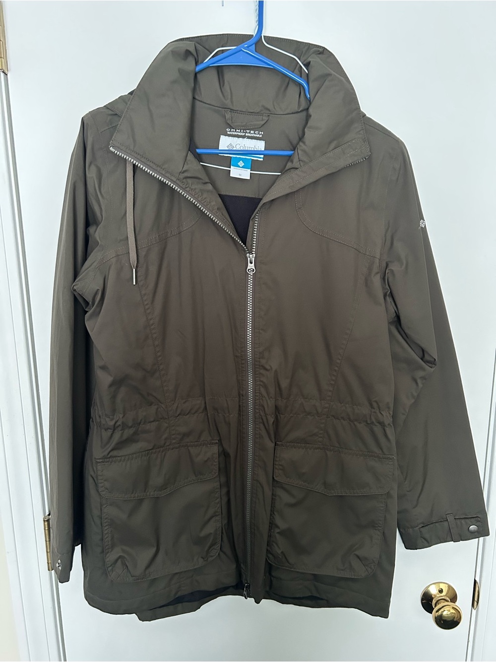 Columbia Olive Green Omni-Tech Waterproof Jacket